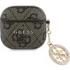 Guess 4G Script PC/PU Charm Puzdro pre AirPods 4 Brown