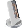 Stojanček pre bezrátové nabíjanie Cellularline Wireless Fast Charger Stand + Fast Charge adaptér 10W, Qi štandard, biely