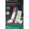 Stojanček pre bezrátové nabíjanie Cellularline Wireless Fast Charger Stand + Fast Charge adaptér 10W, Qi štandard, biely
