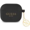 Guess 4G Charm Silikonové Pouzdro pro AirPods 3 Black
