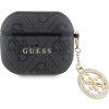 Guess 4G Script PC/PU Charm Pouzdro pro AirPods 3 Black