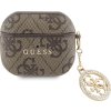 Guess 4G Script PC/PU Charm Puzdro pre AirPods 3 Brown