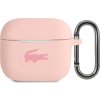 Lacoste Liquid Silicone Glossy Printing Logo Pouzdro pro Airpods 3 Pink