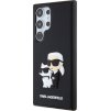 Karl Lagerfeld 3D Rubber Karl and Choupette Zadní Kryt pro Samsung Galaxy S24 Ultra Black