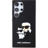 Karl Lagerfeld 3D Rubber Karl and Choupette Zadní Kryt pro Samsung Galaxy S24 Ultra Black