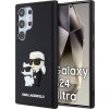 Karl Lagerfeld 3D Rubber Karl and Choupette Zadní Kryt pro Samsung Galaxy S24 Ultra Black