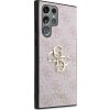 Guess PU 4G Metal Logo Zadný Kryt pre Samsung Galaxy S24 Ultra Pink