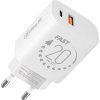 OBAL:ME Cestovní Nabíječka USB-A + USB-C 20W White