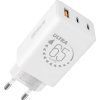 OBAL:ME GaN Cestovná Nabíjačka USB-A + 2xUSB-C 65W White