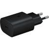 EP-TA800XBE Samsung 25W Cestovní nabíječka + USB-C Datový Kabel Black