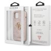 Guess PU 4G Metal Logo Zadný Kryt pre iPhone 12/12 Pro Pink
