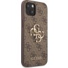 Guess PU 4G Metal Logo Zadný Kryt pre iPhone 13 Brown