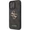 Guess PU 4G Metal Logo Zadný Kryt pre iPhone 13 Pro Grey
