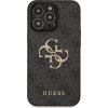 Guess PU 4G Metal Logo Zadný Kryt pre iPhone 13 Pro Grey