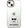 Karl Lagerfeld Choupette Logo Zadný Kryt pre iPhone 14 Plus Transparent
