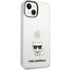 Karl Lagerfeld Choupette Logo Zadný Kryt pre iPhone 14 Plus Transparent