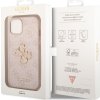 Guess PU 4G Metal Logo Zadný Kryt pre iPhone 14 Pink