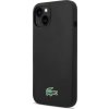 Lacoste Liquid Silicone Microfiber Croc Logo MagSafe Zadný Kryt pre iPhone 13/14/15 Black