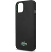 Lacoste Liquid Silicone Microfiber Croc Logo MagSafe Zadný Kryt pre iPhone 13/14/15 Black