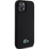 Lacoste Liquid Silicone Microfiber Croc Logo Magsafe Zadný Kryt pre iPhone 15 Black