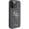 Guess PU 4G Metal Logo Zadný Kryt pre iPhone 15 Pro Max Grey