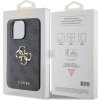 Guess PU 4G Metal Logo Zadný Kryt pre iPhone 15 Pro Max Grey