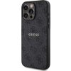 Guess PU Leather 4G Colored Ring MagSafe Zadný Kryt pre iPhone 15 Pro Max Black