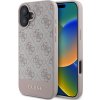 Guess PU 4G Stripe Zadný Kryt pre iPhone 16 Pink