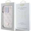 Guess PU 4G Strass Triangle Metal Logo Zadný Kryt pre iPhone 16 Pro Pink
