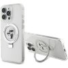 Karl Lagerfeld Ringstand Karl and Choupette MagSafe Zadný Kryt pre iPhone 16 Pro Max White