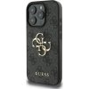 Guess PU 4G Metal Logo Zadný Kryt pre iPhone 16 Pro Max Grey