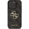 Guess PU 4G Metal Logo Zadný Kryt pre iPhone 16 Pro Max Grey