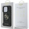 Guess PU 4G Metal Logo Zadný Kryt pre iPhone 16 Pro Max Grey
