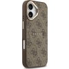 Guess PU Leather 4G Gold Frame MagSafe Zadný Kryt pre iPhone 17 Brown
