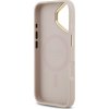 Guess PU Leather 4G Gold Frame MagSafe Zadný Kryt pre iPhone 17 Pink