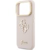 Guess PU Grained 4G Logo Stand Camera Frame Zadný Kryt pre iPhone 17 Pro Pink