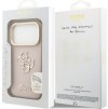 Guess PU Grained 4G Logo Stand Camera Frame Zadný Kryt pre iPhone 17 Pro Pink