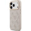 Guess PU Leather 4G Gold Frame MagSafe Zadný Kryt pre iPhone 17 Pro Pink