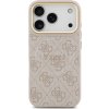 Guess PU Leather 4G Gold Frame MagSafe Zadný Kryt pre iPhone 17 Pro Pink
