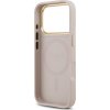 Guess PU Leather 4G Gold Frame MagSafe Zadný Kryt pre iPhone 17 Pro Pink