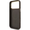 Guess PU Leather 4G Strass Triangle Logo Gold Frame MagSafe Zadný Kryt pre iPhone 17 Pro Max Brown