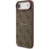 Guess PU Leather 4G Colored Ring MagSafe Zadný Kryt pre iPhone Air Brown