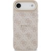 Guess PU Leather 4G Gold Frame MagSafe Zadný Kryt pre iPhone Air Pink