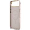 Guess PU Leather 4G Gold Frame MagSafe Zadný Kryt pre iPhone Air Pink