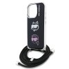 Karl Lagerfeld IML Crossbody K&CH Heads Zadný Kryt pre iPhone 16 Pro Black