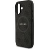 Guess PU Leather 4G Colored Ring MagSafe Zadný Kryt pre iPhone 17 Black