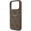 Guess PU Leather 4G Colored Ring MagSafe Zadný Kryt pre iPhone 17 Pro Brown