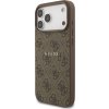 Guess PU Leather 4G Colored Ring MagSafe Zadný Kryt pre iPhone 17 Pro Max Brown