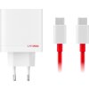 OnePlus SUPERVOOC 80W GaN Dual USB-A + USB-C Cestovní Nabíječka + USB-C/USB-C Kabel  White