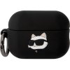 Karl Lagerfeld 3D Logo NFT Choupette Head Silikónové Puzdro pre Airpods Pro 2 Black